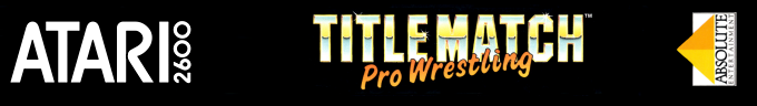 Title Match Pro Wrestling title screen for Atari 2600